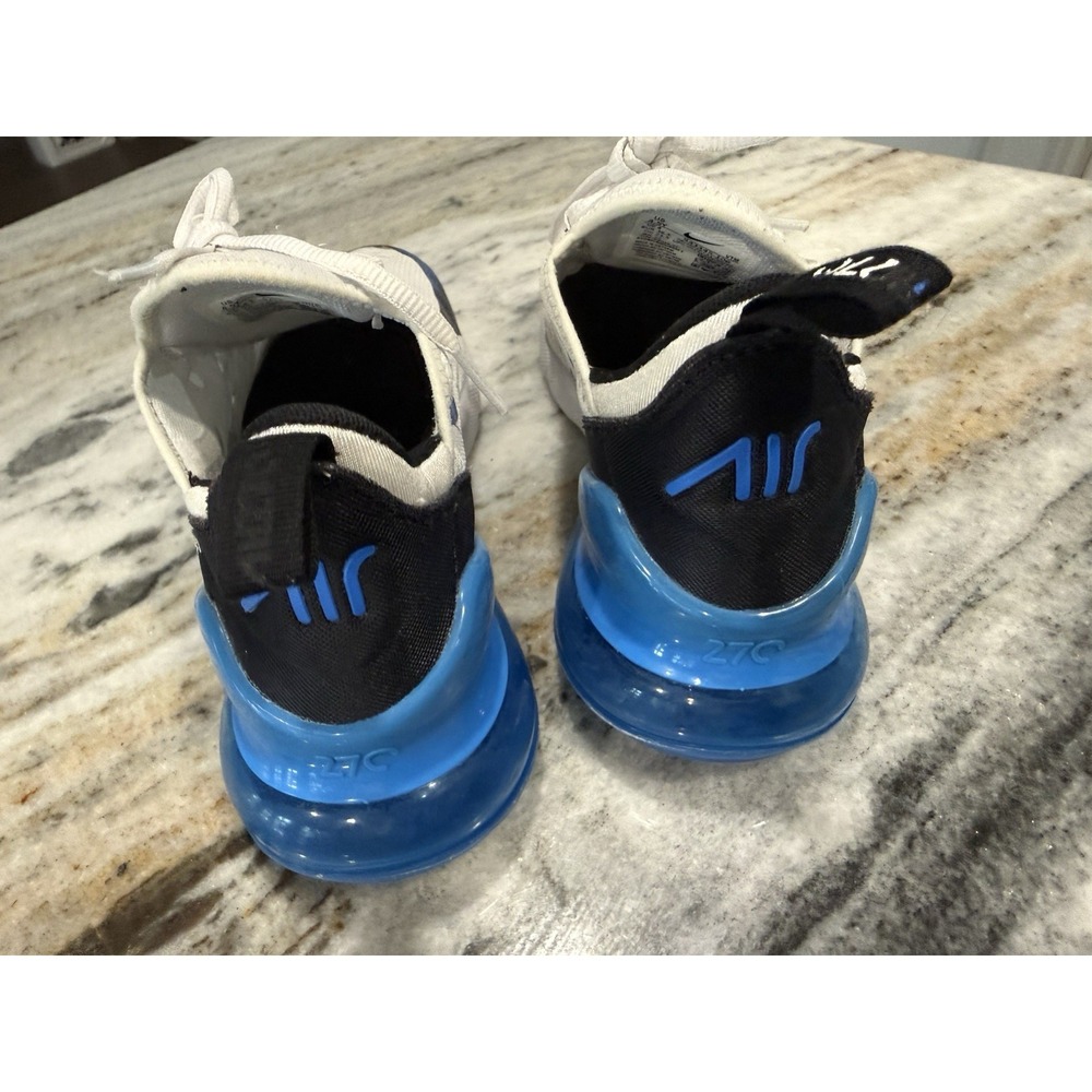 Size 4.5 (GS) - Nike Air Max 270 Low White Signal Blue - Picture 4 of 5